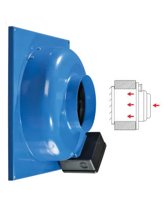 Витяжний канальний вентилятор Вентс ВЦ-ВН 315 настінний