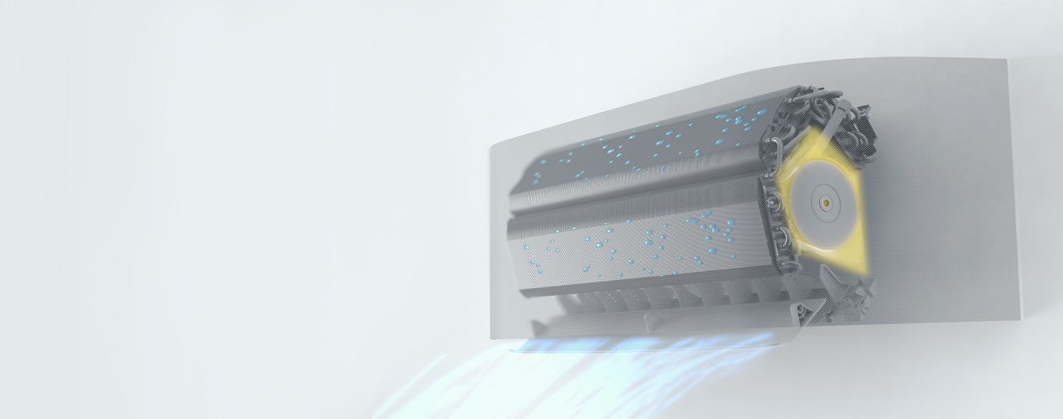 Функція очищення внутрішнього блоку в Toshiba Haori