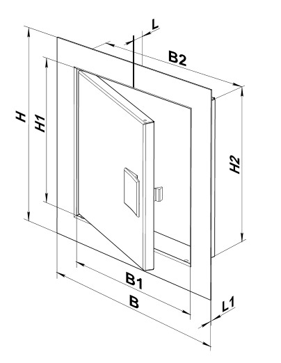 Креслення люка ревізійного з пластиковою ручкою