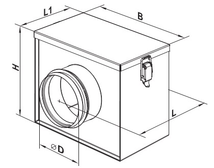 Размеры кассетного фильтра ФБ Вентс 150