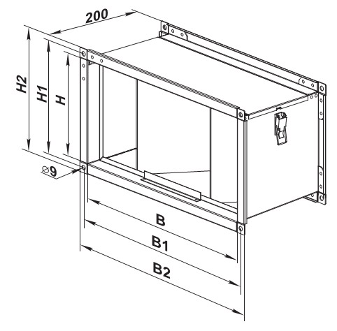 Габаритні і приєднувальні розміри фільтру фб