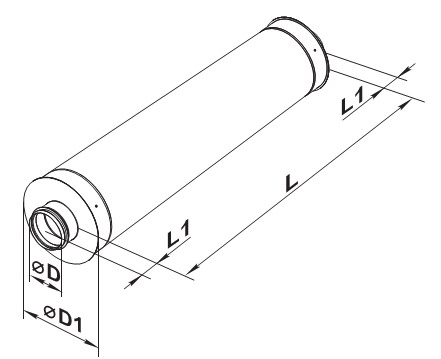 Креслення і розміри шумоглушника для вентиляції