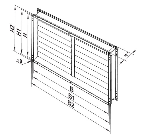Креслення клапана гравітаційного для вентиляції