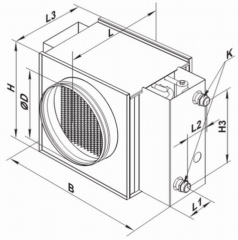 Креслення круглого нагрівача нкв
