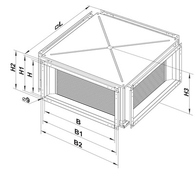 Розміри пластинчатого рекуператора