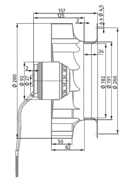 Креслення вид збоку 