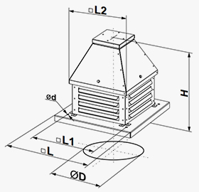 Креслення вентилятора і його розміри