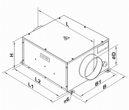 Креслення вентилятора КСБ з розмірами