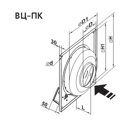 Креслення вентилятора Вц-пк