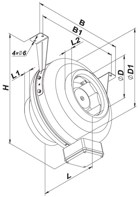 Размеры вентилятора