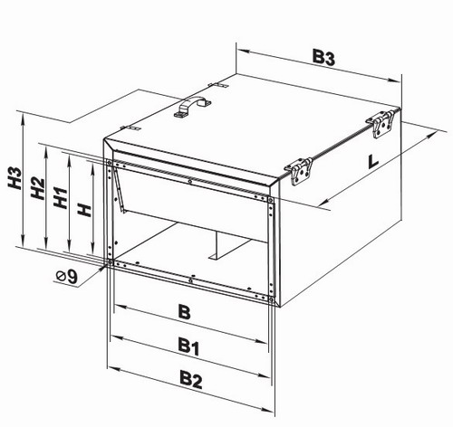 Креслення вентилятора з розмірами