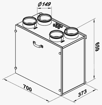 Креслення і розміри установки