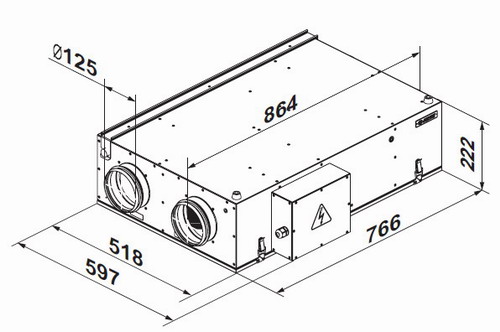 Габаритный чертеж с размерами вут2 200