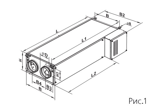 Чертеж и габаритные размеры