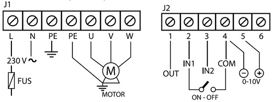 Схема при зовнішньому управлінні