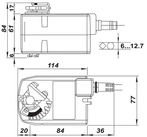 Креслення приводу з пружиною